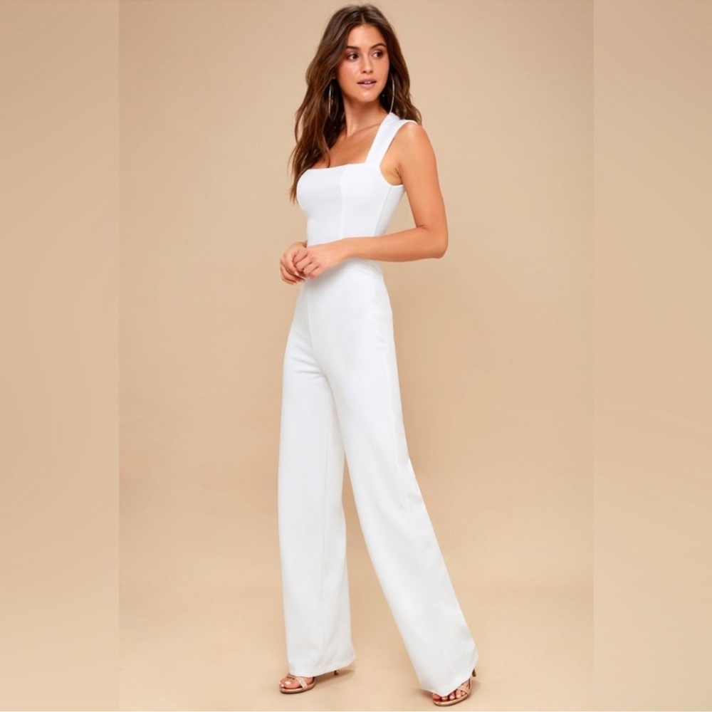 Lulus White Jumpsuit enticing